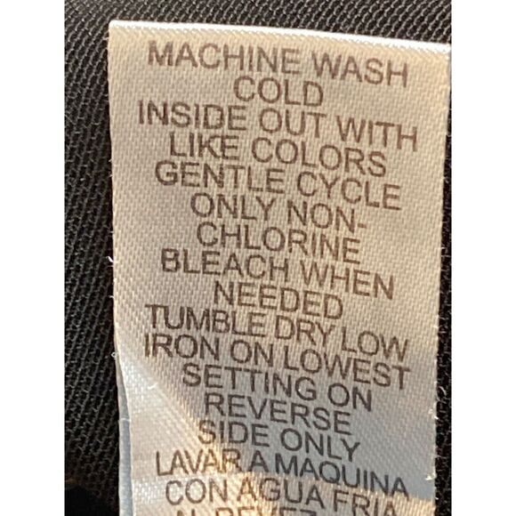 Democracy Ab Solution Distressed Jean Women Sz 6 Crop Raw Hem Dark Wash Stretch - Picture 10 of 14